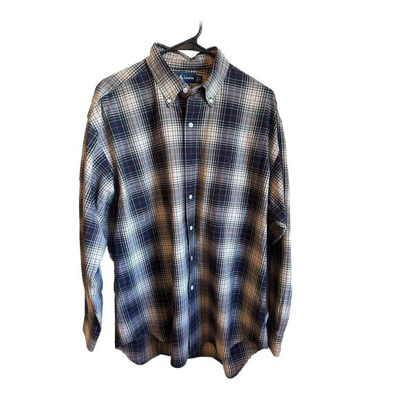 Ralph Lauren L "Blake" 100% Cotton Long Sleeve Button Down Polo Plaid Very Nice - Picture 1 of 9